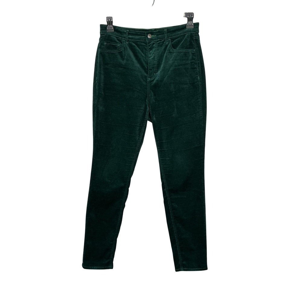 LOFT Womens High Rise Skinny Corduroy Pants Forest Green Size 10 30